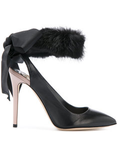 fur trim pumps Olgana