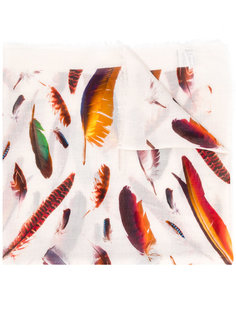 feather print scarf Paul Smith