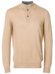 пуловер с горловиной на пуговицах Fay