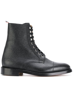 grainy finish lace up boots Thom Browne