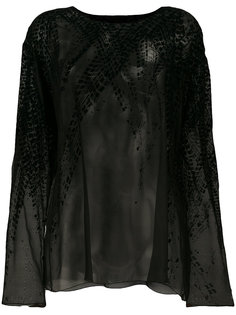 velvet detail blouse Alexandre Vauthier