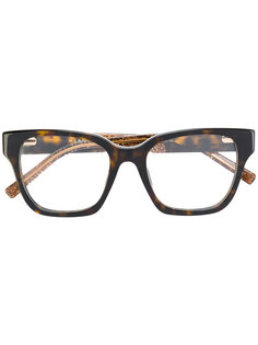 tortoiseshell square glasses Marc Jacobs Eyewear