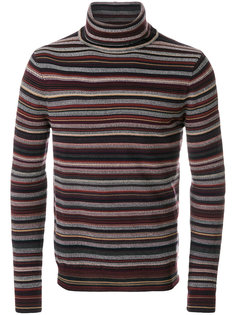 полосатый свитер с отворотной горловиной Paolo Pecora