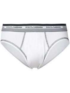 трусы с принтом-логотипом Dolce & Gabbana Underwear