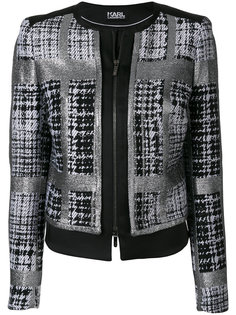 твидовый пиджак в клетку  Karl Lagerfeld