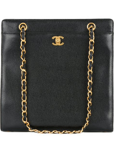 сумка на плечо на цепочке с логотипом Chanel Vintage
