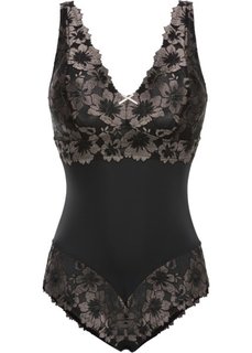 Боди (черный/серо-коричневый) Bonprix