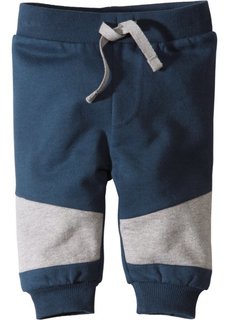 Мода для малышей: трикотажные брюки из органического хлопка (темно-синий/светло-серый меланж) Bonprix