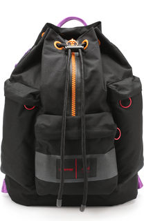 Текстильный рюкзак с контрастной отделкой Ami