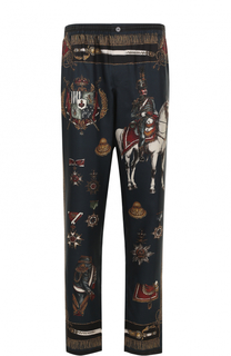 Шелковые домашние брюки с принтом Dolce &amp; Gabbana