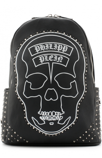 Рюкзак с принтом и декоративной отделкой Philipp Plein