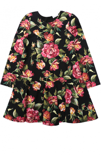 Трикотажное мини-платье с принтом Dolce &amp; Gabbana