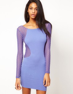 Платье с сетчатыми вставками Motel - Фиолетовый