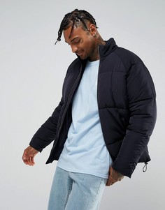 Темно-синяя дутая куртка ASOS - Темно-синий
