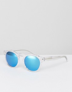 Круглые солнцезащитные очки в прозрачной оправе Levis - Очистить