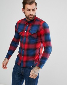 Рубашка в стиле вестерн в красную клетку Lee Jeans - Красный