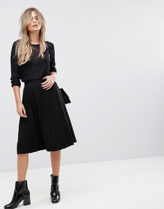 Плиссированная юбка миди Vero Moda - Черный