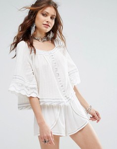 Блузка Free People See Saw - Белый