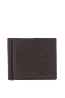 Кожаный зажим для купюр Gucci