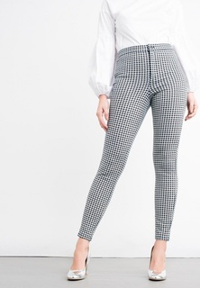 Брюки LOST INK HIGH WAIST JEGGING IN CHECK