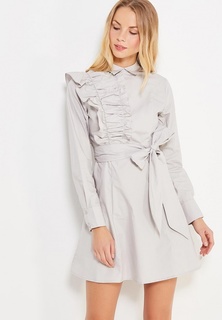 Платье LOST INK ASYM FRILL SHIRT DRESS