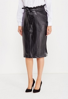 Юбка LOST INK PLUS PENCIL SKIRT IN PU WITH PAPERBAG WAIST