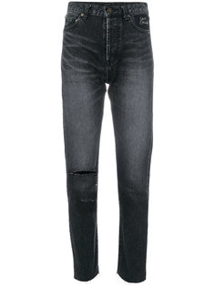 выбеленные джинсы кроя скинни Saint Laurent