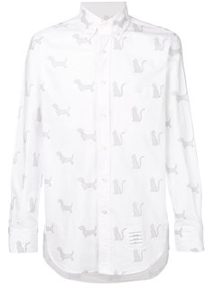 рубашка с вышивкой котов и собак Thom Browne