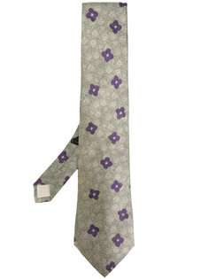 abstract floral embroidered tie Versace Vintage
