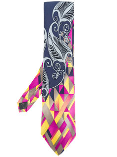 modernist print tie Versace Vintage