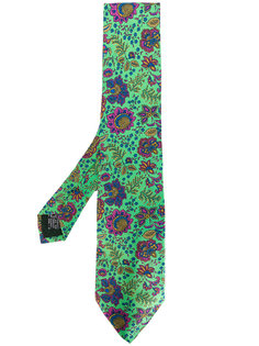 floral print tie Versace Vintage