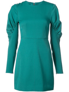 ruched panel sleeves fitted dress Tibi