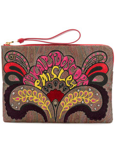 embroidered clutch bag Etro