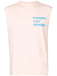 топ с принтом и рваными деталями Satisfy