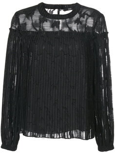 полупрозрачная блузка с цветочной вышивкой  Steffen Schraut