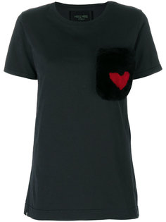 футболка с меховым карманом  Mr & Mrs Italy