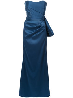 draped strapless gown Badgley Mischka