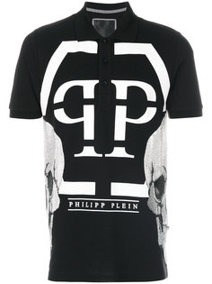 рубашка-поло с принтом с логотипом Philipp Plein