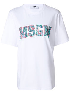 футболка с принтом логотипа MSGM