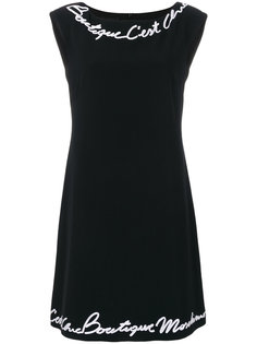 платье без рукавов с логотипом  Boutique Moschino