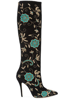 Epresi floral embroidered knee boots Oscar de la Renta