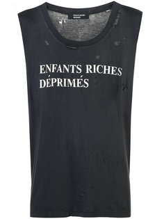distressed logo vest Enfants Riches Déprimés