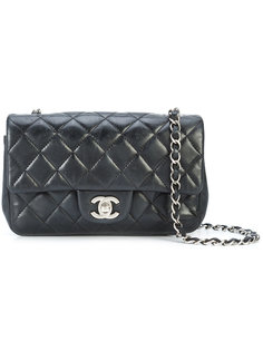 Chanel Black Lambskin Rectangle Mini Flap Bag Chanel Vintage
