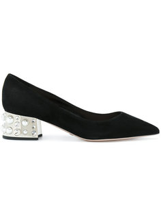 pointed pumps with embellished heel Sebastian