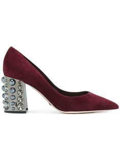 pointed pumps with embellished heel Sebastian