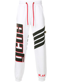 спортивные брюки с полосками и логотипом Gcds