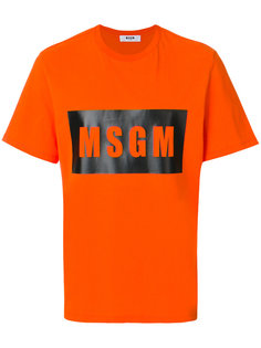 футболка с принтом с логотипом MSGM