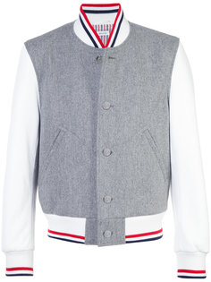 куртка-бомбер с контрастными полосками Thom Browne