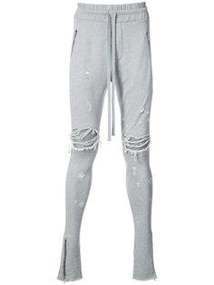 спортивные брюки с рваными деталями Amiri