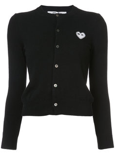 heart embellished cardigan Comme Des Garçons Play